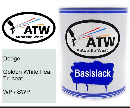 Dodge, Golden White Pearl Tricoat, WP / SWP: 1L Lackdose, von ATW Autoteile West.